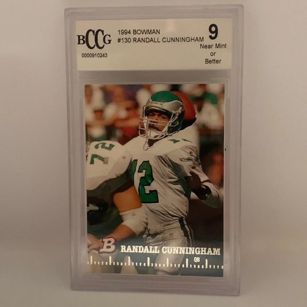 1994 Bowman Randall Cunningham Eagles Graded 9 #130 (MISC3)
